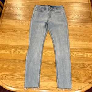 Calvin Klein Jeans mid rise skinny with raw hem